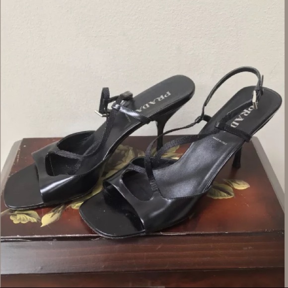 Prada sandal black leather size 38 - Picture 4 of 4
